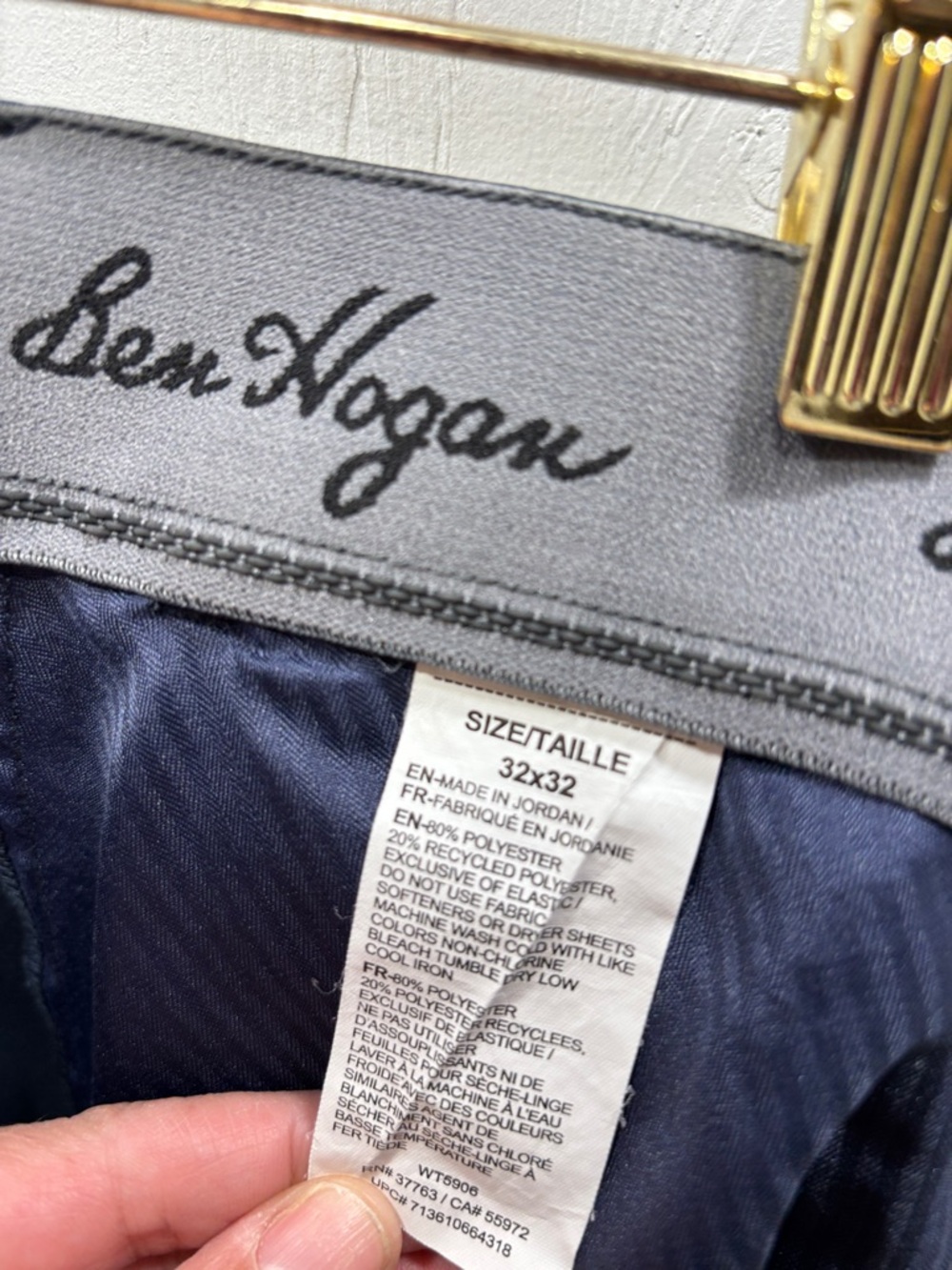 Ben Hogan Performance Golf Classic Straight Stretch True Navy Pants Size 32 X 32 - Picture 2 of 6